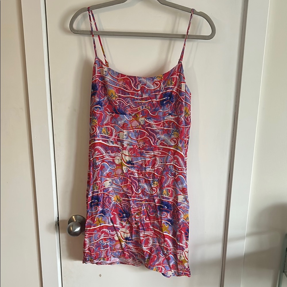Aritzia Sunday best Colorful Abstract Print Women's sun Dress